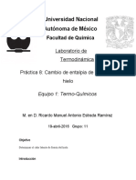 Determinar el calor latente de fusión del hielo UNAM Facultad de Química