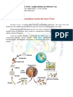 Caracteristicas Gerais Dos Seres Vivos - I Unidade - Biologia