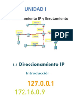 Unidad 1 - Direccionamiento IP y Enrutamiento