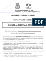 Legalle Concursos 2015 Prefeitura de Nova Esperanca Do Sul Rs Agente Ambiental e Sanitario Prova