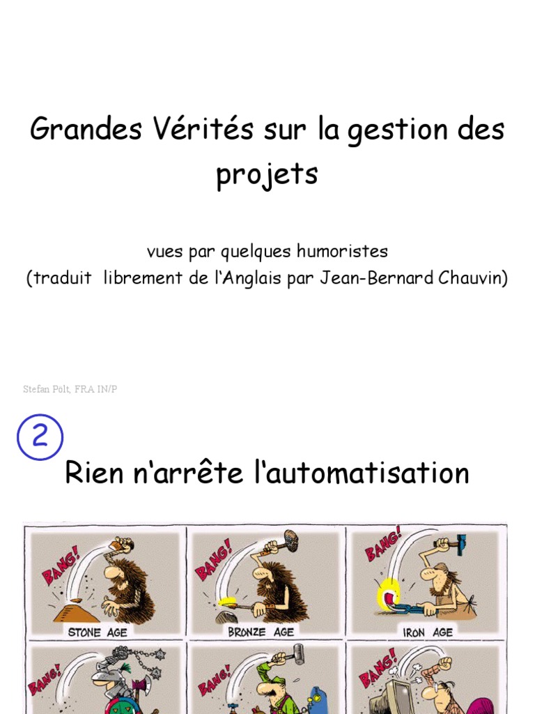 Humour et gestion de projet : vérités clés | PDF | Informatique ...