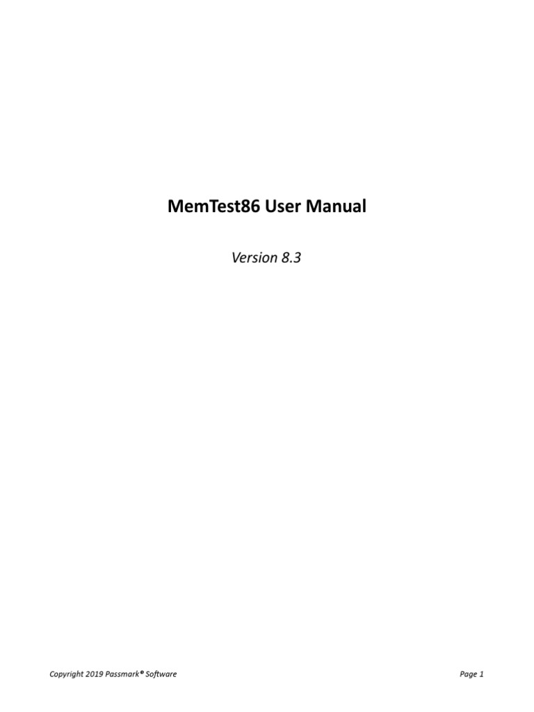 MemTest86 User Guide UEFI PDF | PDF | Random Access Memory | Booting