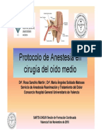 Protocolo Anestesia CIRUGIA OIDO Medio Sesion SARTD CHGUV9 11 10