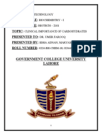 Clinical Importance of Carbs