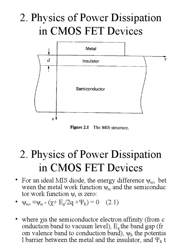 Physics of Power Dissipation in CMOS FET Devices | PDF | Cmos | Mosfet