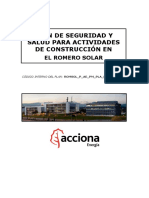 Plan de Seguridad y Salud para Actividades de Construcción en El Romero Solar