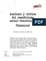 IG Formakuntza - (T.H.) Análisis y Crítica Del Españolismo Social-Chauvinista - Txatarra (ETA, 1966)