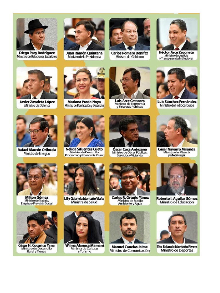 Alcaldes y Gobernadores de Los 9 Departamentos de Bolivia PDF