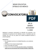 Banda estudiantil convocatoria primaria