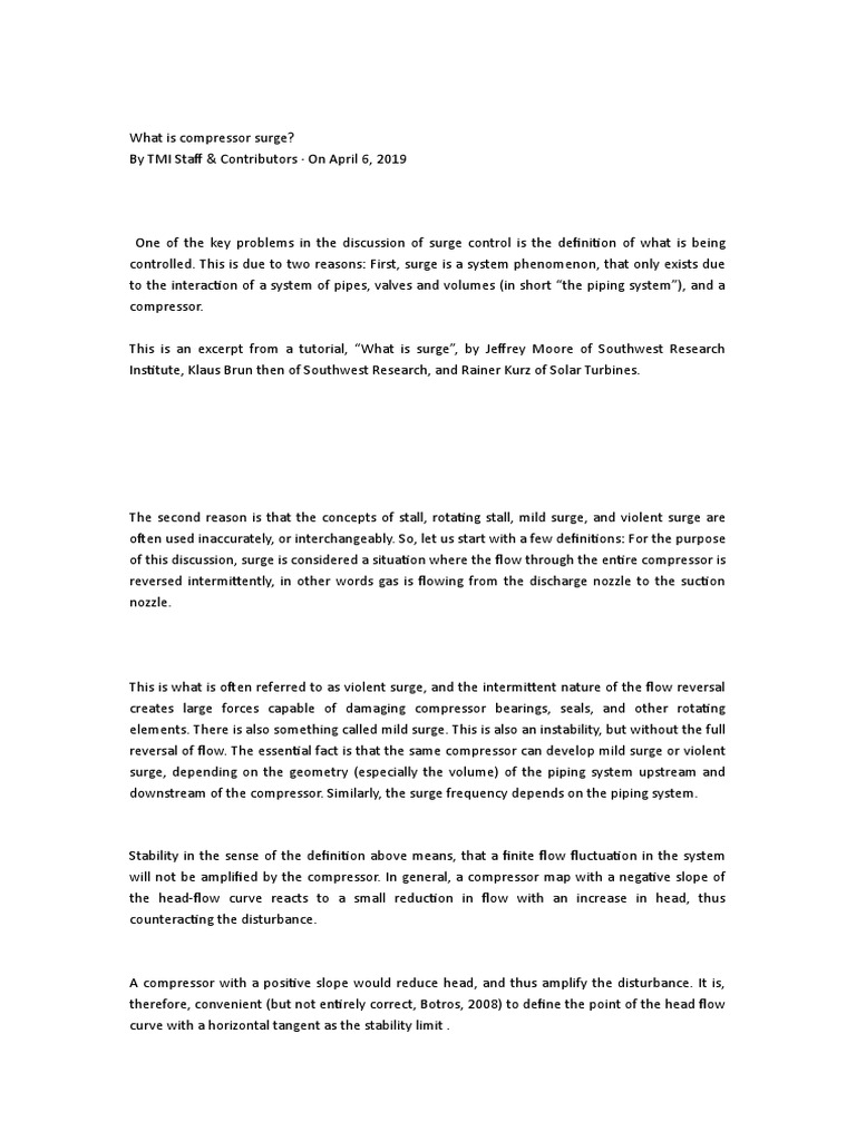 What Is Compressor Surge Download Free Pdf Gases Gas Technologies