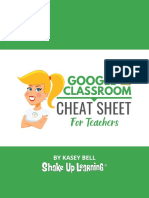 Google Classroom Cheat Sheet For Teachers by Shake Up Learning
