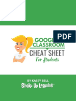 Google Classroom Cheat Sheet For Students by Shake Up Learning