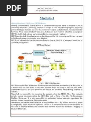Bigdata 15cs82 Vtu Module 1 2 Notes Pdf Pdf Apache Hadoop Map Reduce