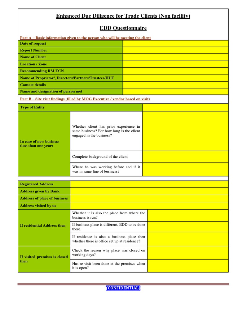 Axis Bank Enhanced Due Diligence Form | PDF | Non Bank Financial ...