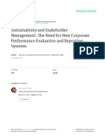 Sustainability and Stakeholder Management The Need