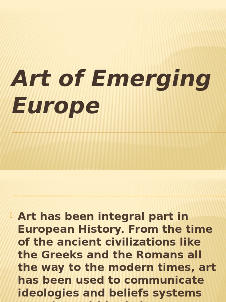 art of emerging europe essay