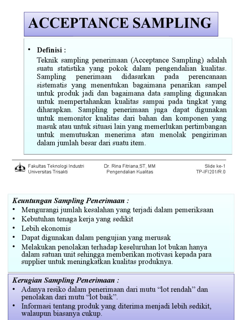Accaptance Sampling | PDF