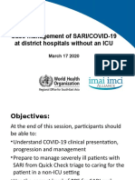 Case Management of SARI COVID-19 at District Hospitals Without An ICU 18march