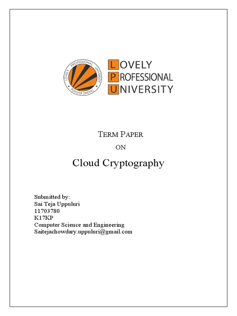 term paper on cryptography