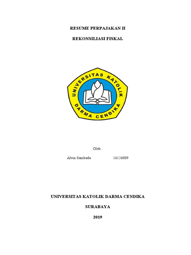 Alasan Rekonsiliasi Fiskal dalam Pajak | PDF