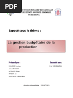 Gestion Budgétaire de La Production