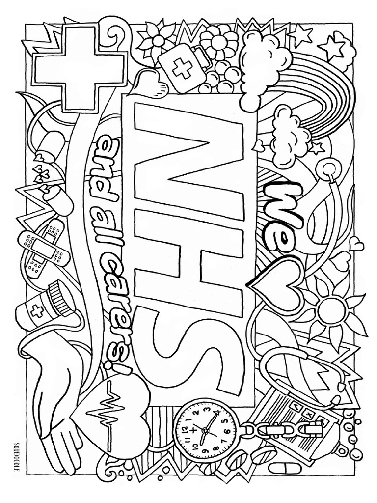 NHS and Carers Colouring Download