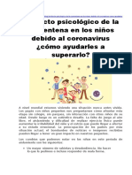 Efecto Psicologico Cuarentena en Niños