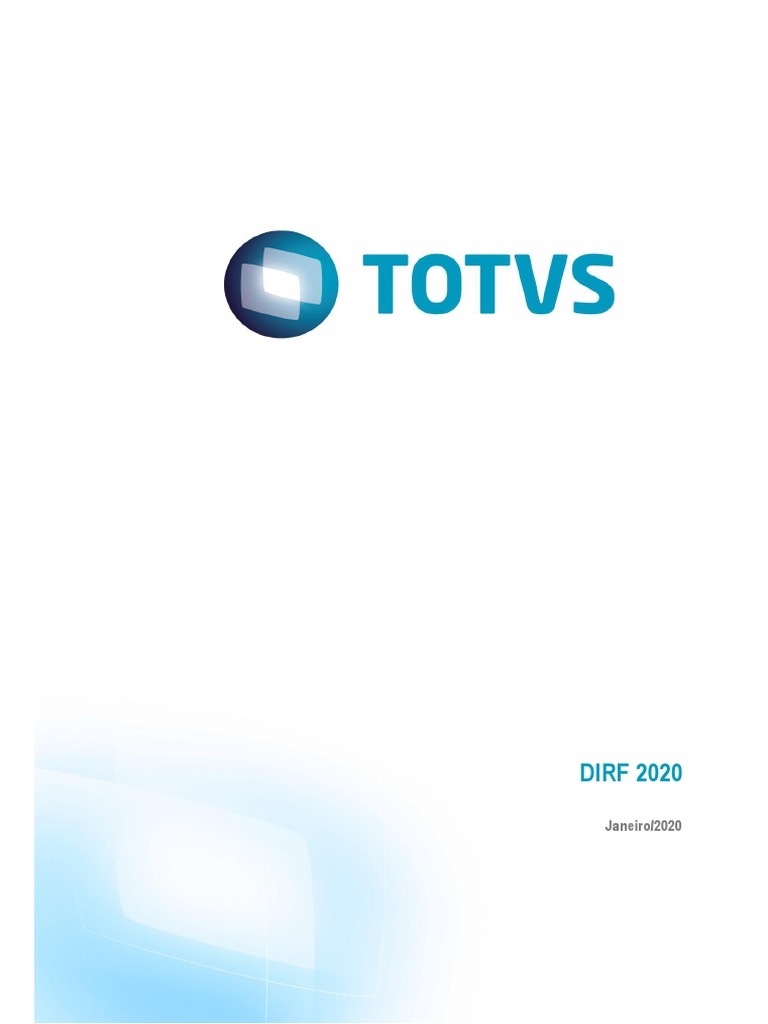 Manual Oficial DIRF 2020 | PDF | Férias trabalhistas | Imposto de Renda