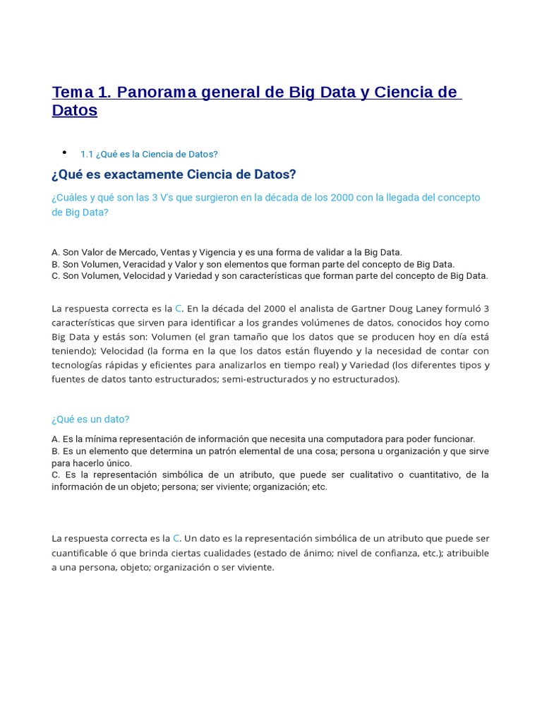 Tema 1 | PDF | Big Data | Analítica predictiva