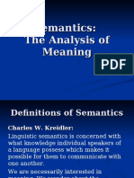 Branches of Semantics