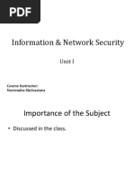 Unit I Information Security