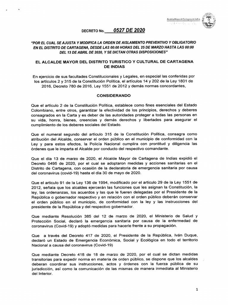 Decreto 0527 2020 | PDF