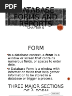 Database Forms and Reports