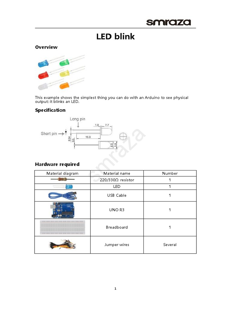 LED Blink V2.0 | PDF | Resistor | Electrical Resistance And Conductance