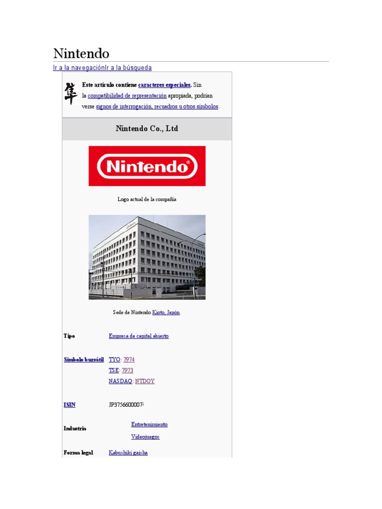Historia y Evolución de Nintendo | PDF | Juegos de consolas | Wii