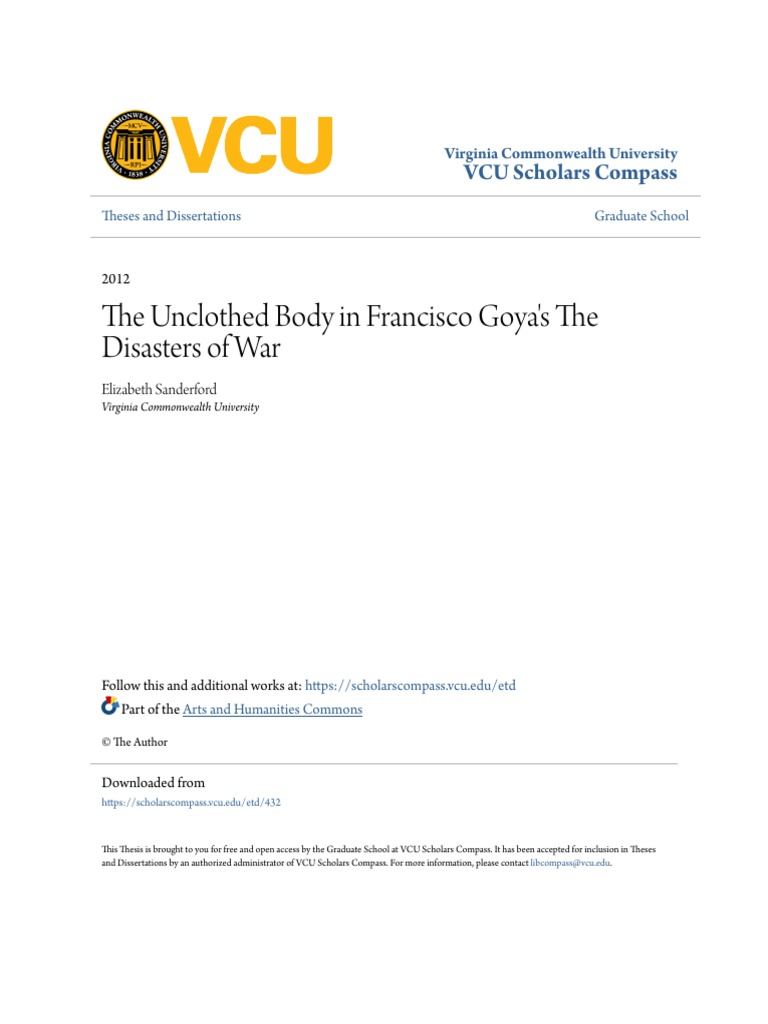 The Unclothed Body in Francisco Goyas The Disasters of War PDF | PDF ...