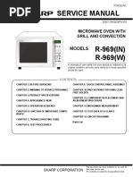 Sharp R-969 Microwave Oven Service Manual