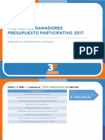 Presupuesto Participativo - Ganadores 2017