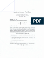 Final Exam January 2015 SIGNALS AND SYSTEMS UC3M