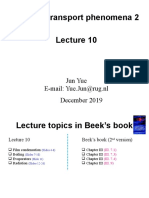 Physical Transport Phenomena 2 2019-2020 Lecture 10