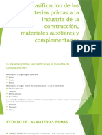 Clasificación de Los Materias Primas A La Industria 1