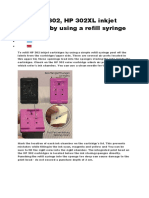 Refill HP 302 Inkjet Cartridges Using Syringe