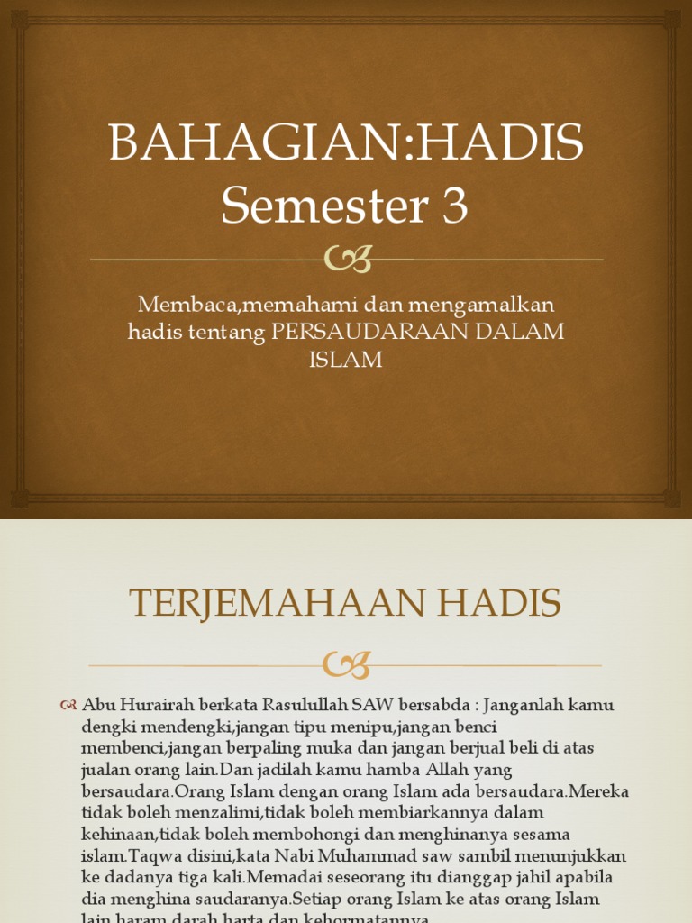 Hadis Svm Sem 3 Pdf