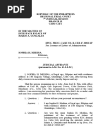 Judicial Affidavit of Sophia Medina