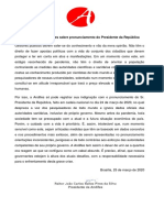 Nota - Manifestação Da Andifes Sobre Pronunciamento Do Presidente Da República PDF