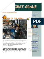 First Grade Newsletter: Peek of The Weeks