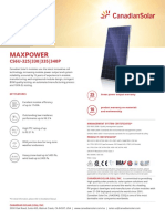 Canadian Solar MaxPower CS6U P Solar Panel Datasheet