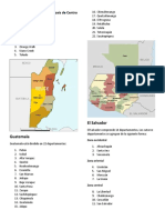 Localización Política y Administrativa de Cada País de Centro América