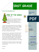 First Grade Newsletter: Peek of The Weeks