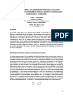 Estimacion Numerica Poblacion Coronavirus Ecuador Covid19 PDF